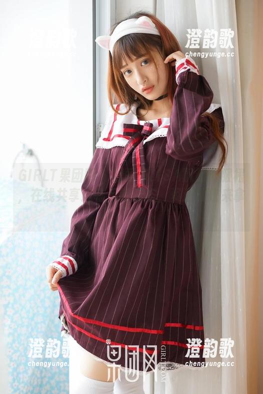 GIRLT果团网 - 爱丽莎LISA飘起和服裙，在线共享这临风的姿态，资源就快来拿！